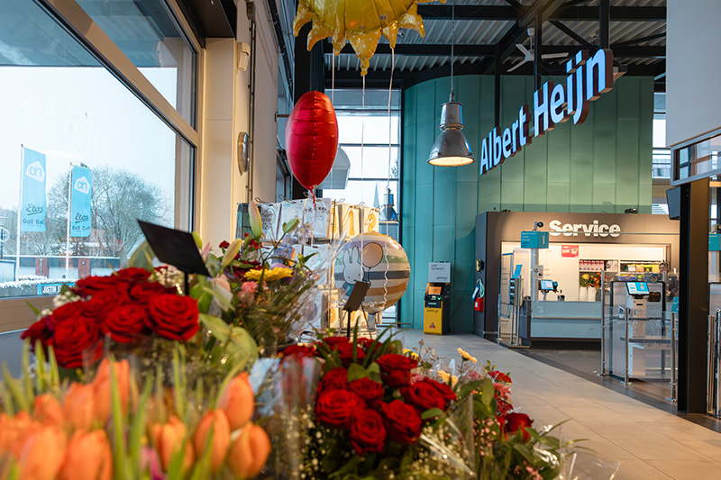 Foto van de bloemenafdeling